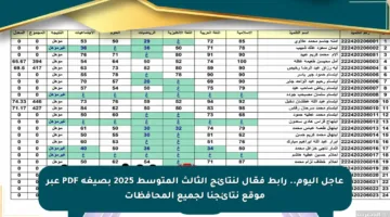 عاجل اليوم.. رابط فعّال لنتائج الثالث المتوسط 2025 بصيغة PDF عبر موقع نتائجنا لجميع المحافظات